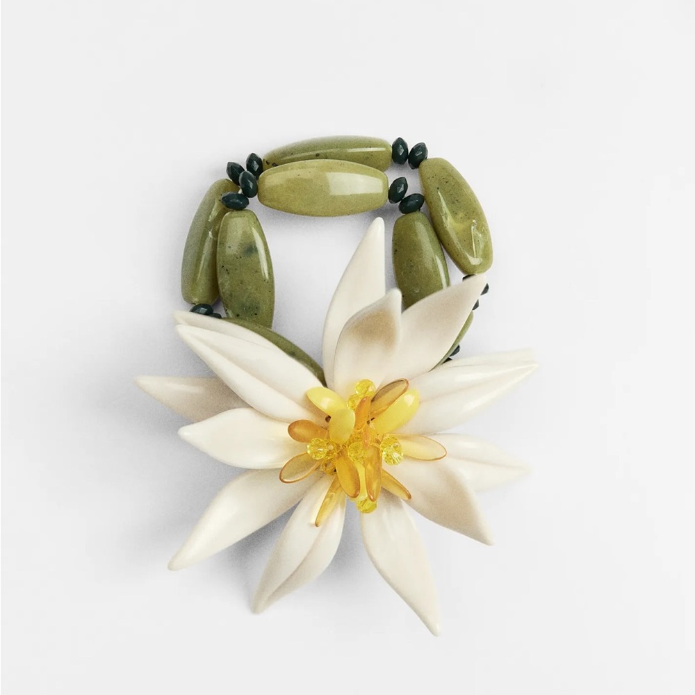 Zara flower bead choker necklace and bracelet - Picture 5 of 7